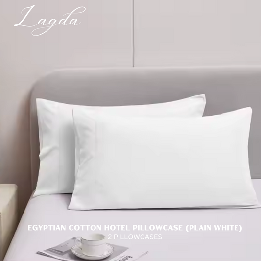 100% EGYPTIAN COTTON HOTEL PILLOWCASES Pack of 2