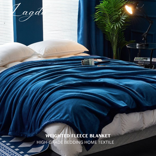 Modern Plaid Fleece Weighted Blanket