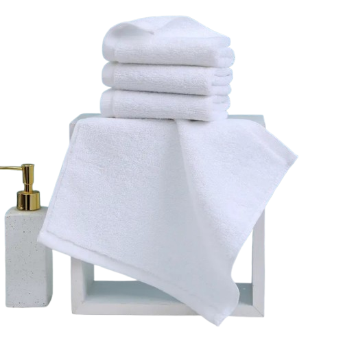 10-Pack Luxury Hotel Face Towels – 100% Pure US Cotton 50grams| Soft & Absorbent | Ideal for Hotels & Spas