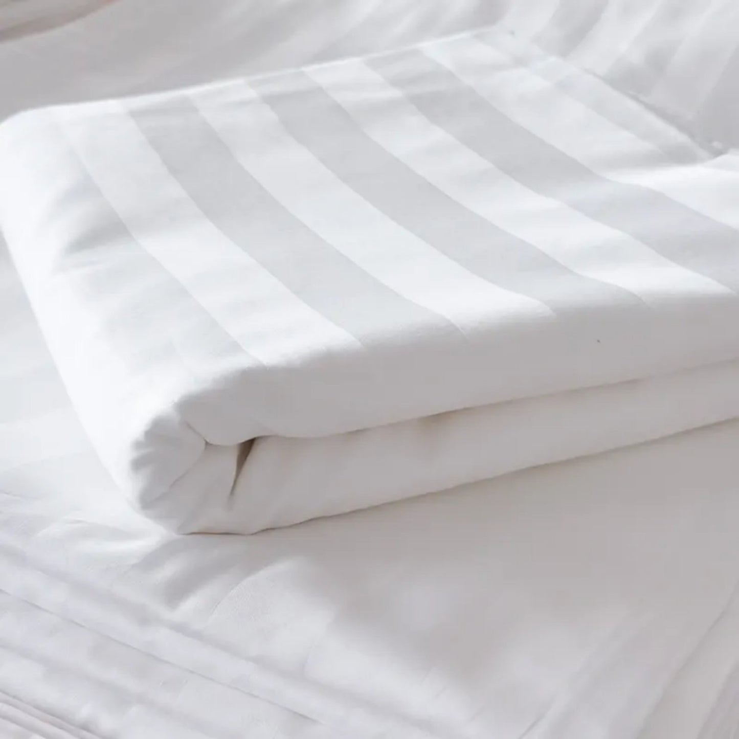 100% EGYPTIAN COTTON 4IN1 HOTEL BEDSHEET SET - 1CM SATEEN STRIPES