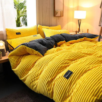 5in1 Duvet Bedsheet Set QUEEN 1 Fitted Sheet, 1 Duvet Filler, 1 Duvet Cover, 2 Pillowcases