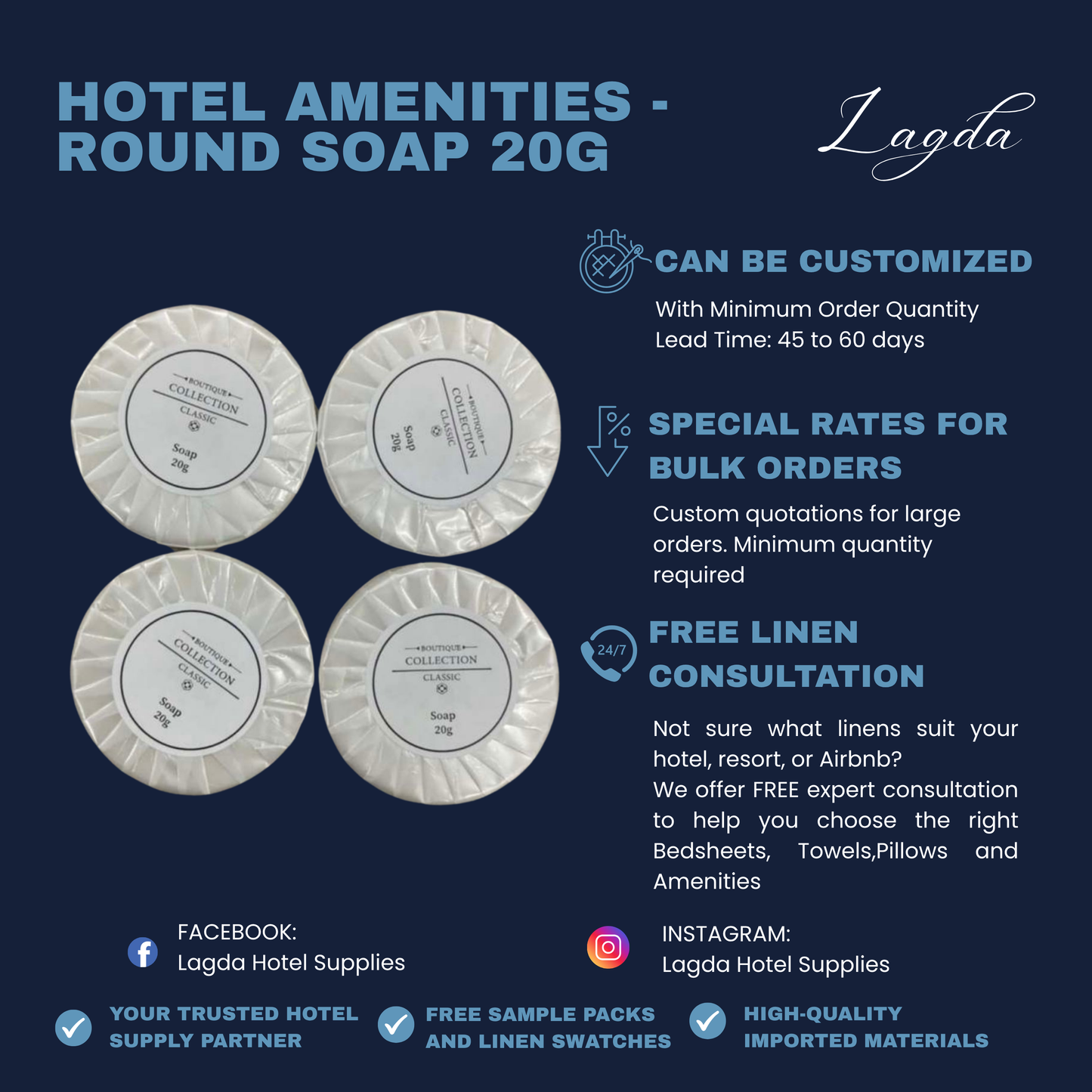 50-Pieces Hotel Amenities/ Guest Kits – Dental Kit/Bath Gel/ Shampoo/Soap