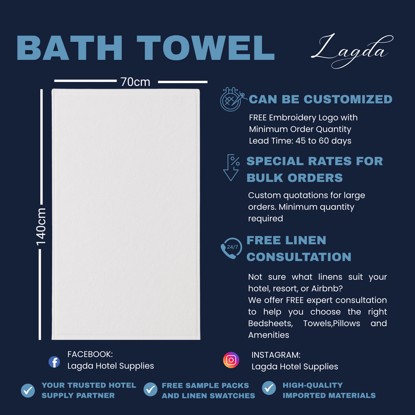 Bath Towels -  500 grams