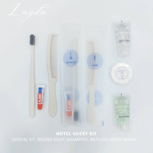 50-Pieces Hotel Amenities/ Guest Kits – Dental Kit/Bath Gel/ Shampoo/Soap