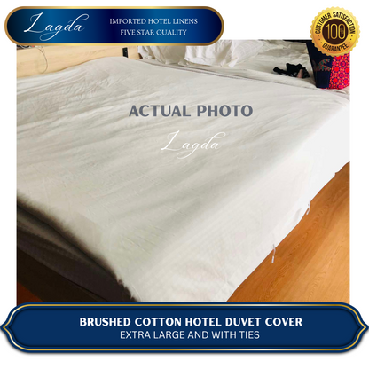 Brushed Cotton - Hotel Duvet Cover (Stripes white)