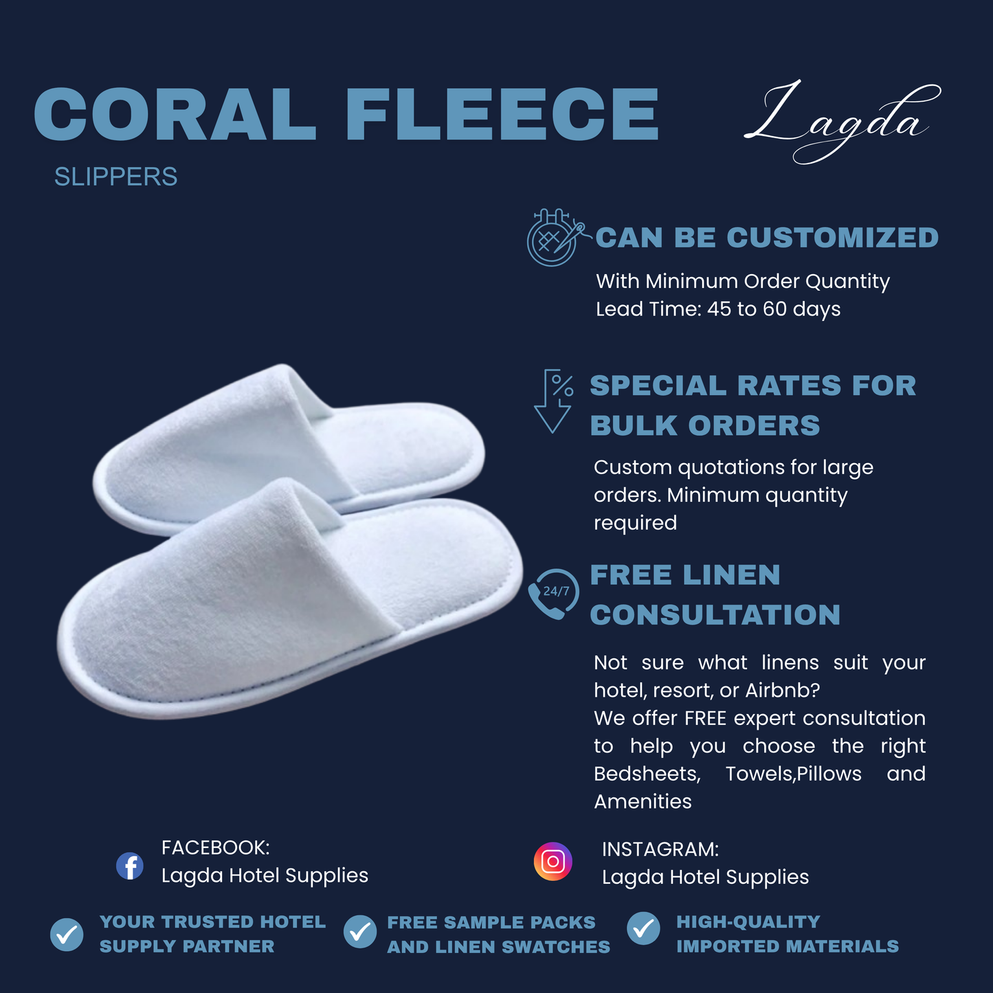 10-Pairs Hotel Slippers /Spa Slippers – Soft Coral Fleece + Terry Cotton