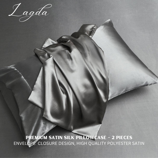 2 pieces Premium Satin Silk Pillowcase Silk like luxurious
