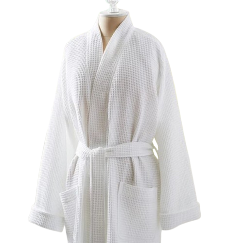 Luxury Hotel Bathrobe – Waffle Design 100% Pure US Cotton | Thick, Soft & Absorbent Spa Robe (1-Piece)