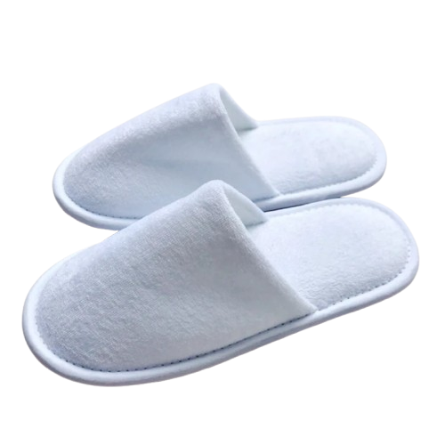 10-Pairs Hotel Slippers /Spa Slippers – Soft Coral Fleece + Terry Cotton
