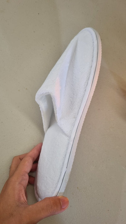 10-Pairs Hotel Slippers /Spa Slippers – Soft Coral Fleece + Terry Cotton