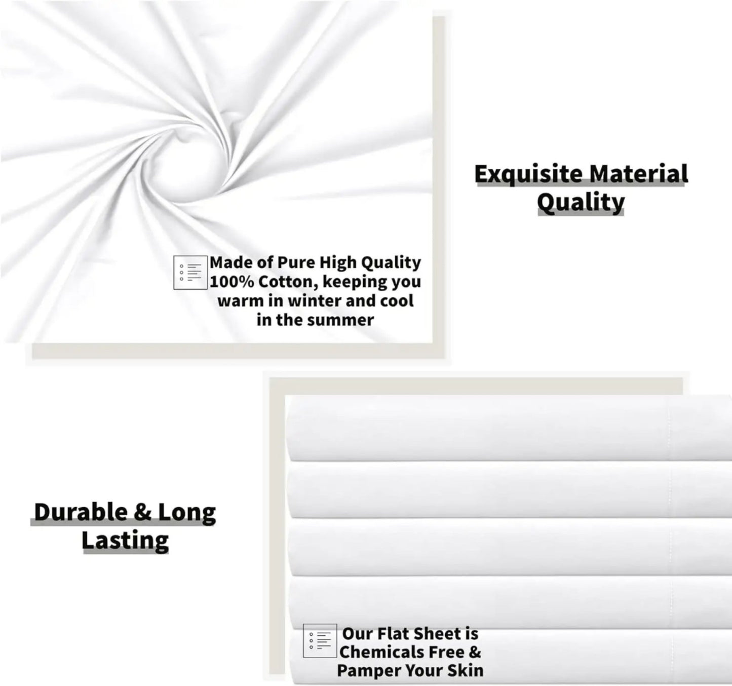 Flat Sheet - 300TC 100% Egyptian Cotton