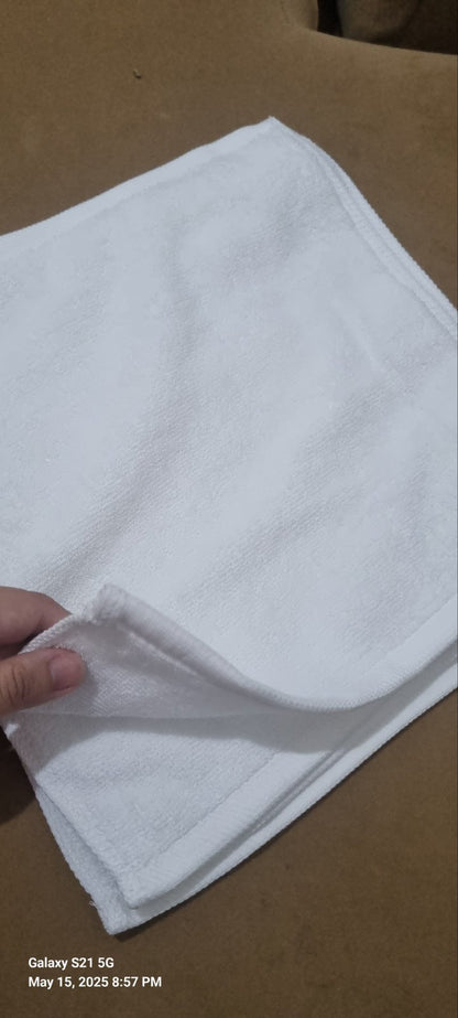 10-Pack Luxury Hotel Face Towels – 100% Pure US Cotton 50grams| Soft & Absorbent | Ideal for Hotels & Spas